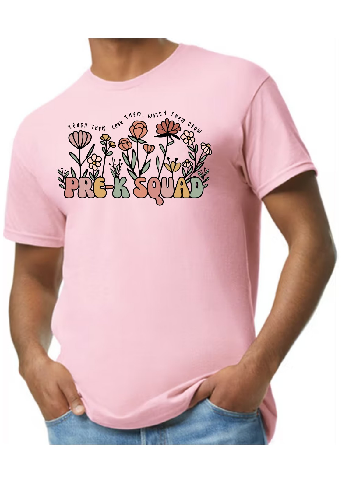 Pre-K Squad on Light Pink Shirt